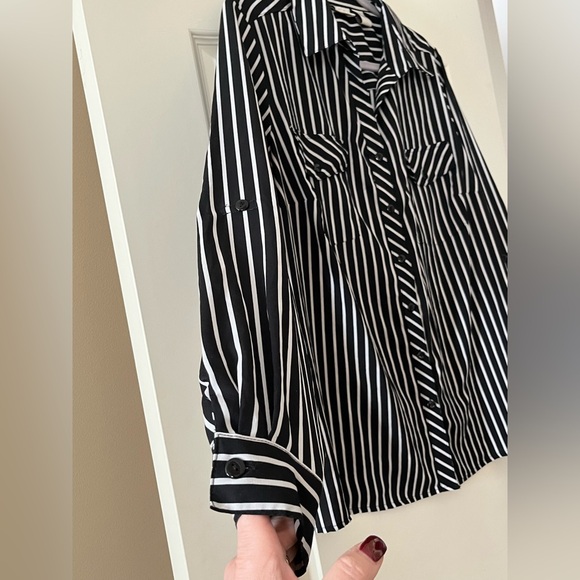 NWT Kim Rogers Button Down Striped Blouse Women’s Size 2X - Picture 10 of 16